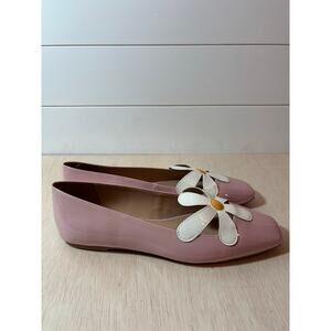 Katy Perry The Evie Daisy Flats Pink White Ballet Size 10 Feminine Man Made